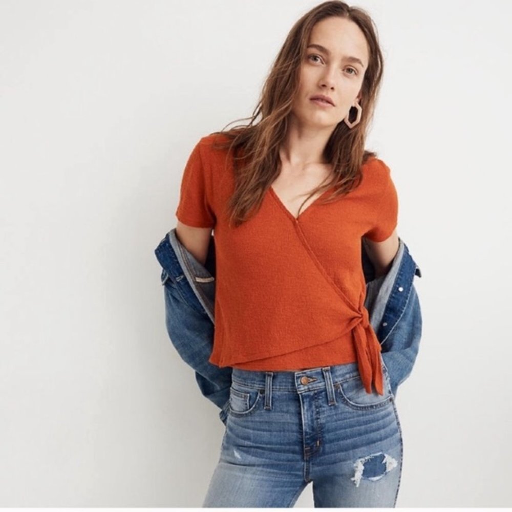 Madewell Texture and Thread Wrap Top